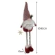 Ruhhy Teleskopiskais Ziemassvētku rūķis Balts/Pelēks/Sarkans 82cm