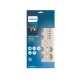 Philips SPN7060WA/58 pārsprieguma aizsardzības pagarinātājs 6 ligzdas + 5xUSB 2m balts