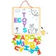 Ecotoys 3in1 magnētiskā un krīta tāfele ar burtiem