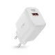 Tech-Protect C20W tīkla lādētājs USB-C PD 20W / USB-A QC 3.0, balts