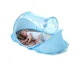 Pārnēsājama Saliekama Bērnu Gultiņa Spēļu Telts, Zila | Portable Foldable Baby Crib Play Tent
