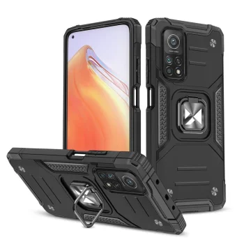 Wozinsky Ring Armor vāciņš Poco M4 Pro 5G / Redmi Note 11S 5G ar gredzenu, melns