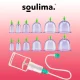 Vakuuma Pretcelulīta Masāžas Bankas Ķermenim, 12 gab. | Vacuum Suction Body Anti Cellulite Massage Cups