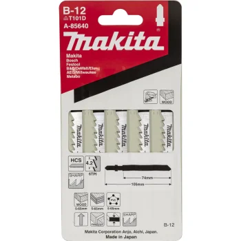 Figūrzāģa asmeņu komplekts Makita B-12 A-85640, 5 gab.