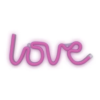 Forever Light LED Neons LOVE, Rozā (Baterijas + USB)