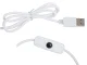 24 LED galda lampa ar klipsi, USB, Balta/Sudraba