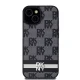 DKNY iPhone 15 / 14 / 13 vāciņš Leather Checkered Mono Pattern, melns