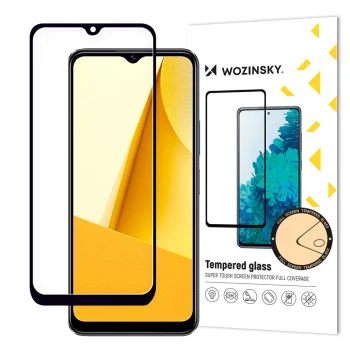 Wozinsky Full Glue aizsargstikls Vivo Y16 / Y02s melns