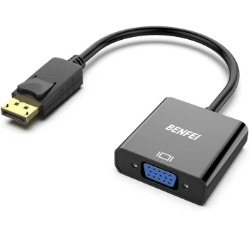 Benfei pāreja DisplayPort uz VGA 1080P vienvirziena, melna