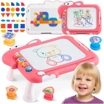Ricokids RK-823 magnētiskā zīmēšanas tāfele un galdiņš bērniem ar tangramu