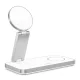 Tech-Protect QI15W-A47 MagSafe trīs vienā bezvadu lādētājs, balts