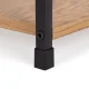 ModernHome plaukts ar 5 plauktiem un metāla rāmi, 29 x 23.5 x 144.5 cm