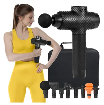Masāžas pistole 4Fizjo Massage Gun EVO ar 8 uzgaļiem