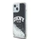 DKNY iPhone 14 / 15 / 13 vāciņš Liquid Glitter Big Logo, melns