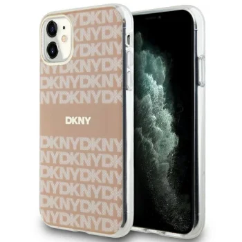 DKNY iPhone 11 / Xr vāciņš IML Mono & Stripe MagSafe, rozā