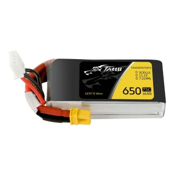 Tattu 650mAh 11.1V 75C 3S1P LiPo akumulators