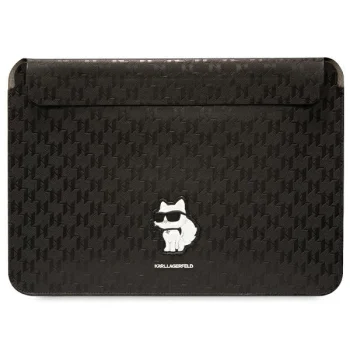 Karl Lagerfeld klēpjdatora maciņš 16" Saffiano Monogram Choupette, melns