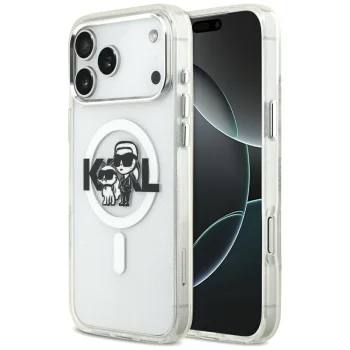 Karl Lagerfeld MagSafe vāciņš iPhone 17 Pro Max, Karl & Choupette Sketch