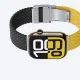 2 AmazingThing Blend Band siksniņu komplekts Apple Watch 45/46/49mm, dzelteni melns/melns