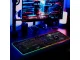Datorpeles paliktnis ar LED apgaismojumu 90x40cm, melns
