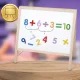 Divpusēja koka tāfele bērniem 4in1, magnētiska un krīta tāfele ar piederumiem