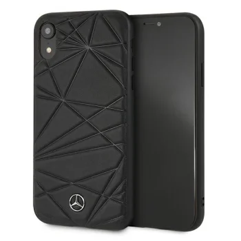 Mercedes Twister ādas vāciņš Apple iPhone Xr - Melns