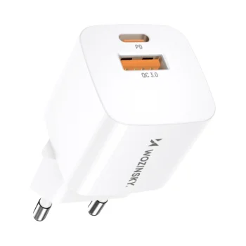 Wozinsky CMWCW 20W USB-C / USB-A tīkla lādētājs - balts