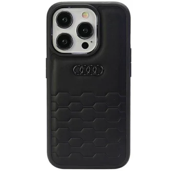 Audi GT Synthetic Leather vāciņš priekš iPhone 15 Pro Max 6.7", melns