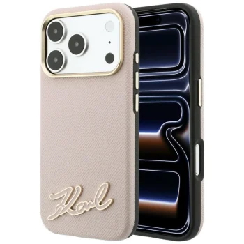 Karl Lagerfeld vāciņš iPhone 18 Pro Max / 17 Pro Max MagSafe, rozā