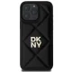 DKNY iPhone 16 Pro vāciņš Quilted Stack Logo, melns