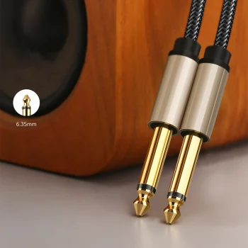 Ugreen Mono TS Jack Audio Cable 6.35mm, 5m, Black | Audio Vads Kabelis