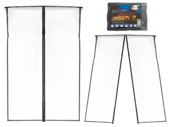Magnētiskais durvju moskītu tīkls 85x210 cm, melns