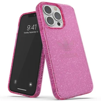 Adidas OR Protective Clear Case Glitter vāciņš priekš iPhone 13 Pro / iPhone 13, Rozā