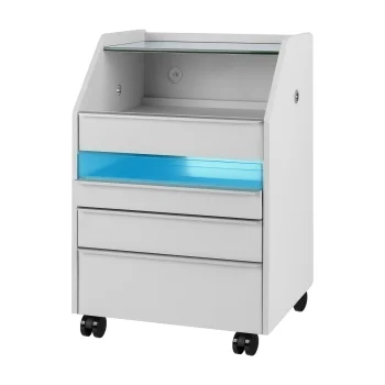 Activeshop 984 Podoloģijas Ratiņi ar UV Sterilizatoru, Pelēki