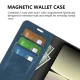 Sony Xperia 10 V Skin-touch Leather Wallet Book Case Cover, Blue | Telefona Vāciņš Maciņš Apvalks Grāmatiņa