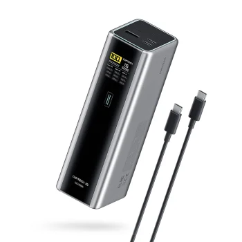 Ārējais akumulators Cuktech CKPB200UGLGR 20000 mAh 210W 2x USB-C 1x USB-A, pelēks
