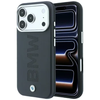 BMW Sign Centered Deboss MagSafe vāciņš iPhone 18 Pro Max / 17 Pro Max, pelēks