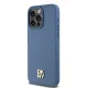 DKNY iPhone 15 Pro Max vāciņš Leather Monogram Pattern MagSafe, zils