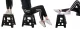 Malatec Saliekams soliņš 39cm, melns/balts