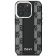 DKNY iPhone 16 Pro vāciņš Leather Checkered Mono Pattern MagSafe, melns