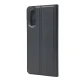 Sony Xperia 10 II Magnetic Leather Case Cover Card Holder, Black | Telefona Vāciņš Maciņš Apvalks Grāmatiņa