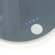 Bezvadu galda ventilators ar USB, 4 ātrumi, LED, 38 cm, balts