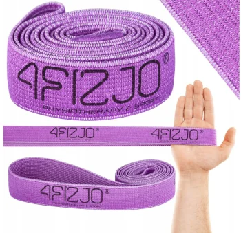 4Fizjo 401 Power Band auduma pretestības gumija, 20-27 kg, violeta