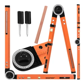 Regulējams leņķmērs Bigstren 3-in-1, 0–270°, 500 mm, ar līmeņrādi