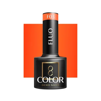 Ocho Nails Fluo F03 hibrīda nagu laka, 5 g