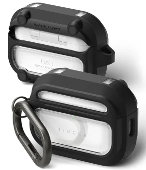 Aizsargmaciņš Ringke UX Magnetic priekš AirPods Pro 3, Black Clear