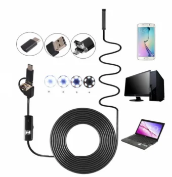 Endoskopiskā inspekcijas kamera USB / Micro USB / USB-C, 5m, LED