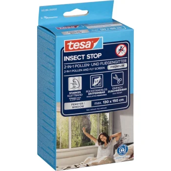 Tesa putekšņu aizsargsietiņš logam 55286 ar līmlenti, 130x150 cm, antracīta