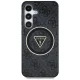 Guess 4G Glitter Triangle Buttons MagSafe vāciņš Samsung Galaxy S25+ Melns