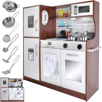 Kruzzel 22114 Bērnu Koka Rotaļu Virtuve | Kids Wooden Toy Kitchen